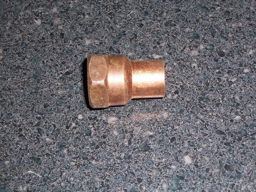 Copper 1/2" - 1/2" NPT Female Adapter Lot of 3 Pcs