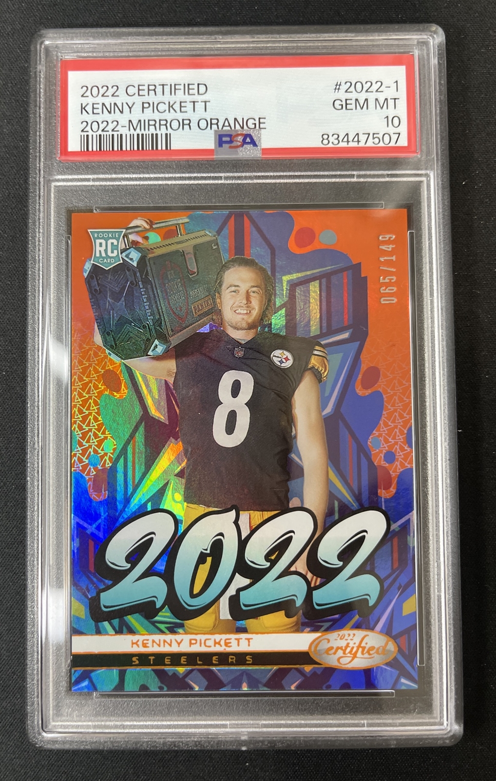 Kenny Pickett Panini Certified 2022 #20221 Mirror Orange