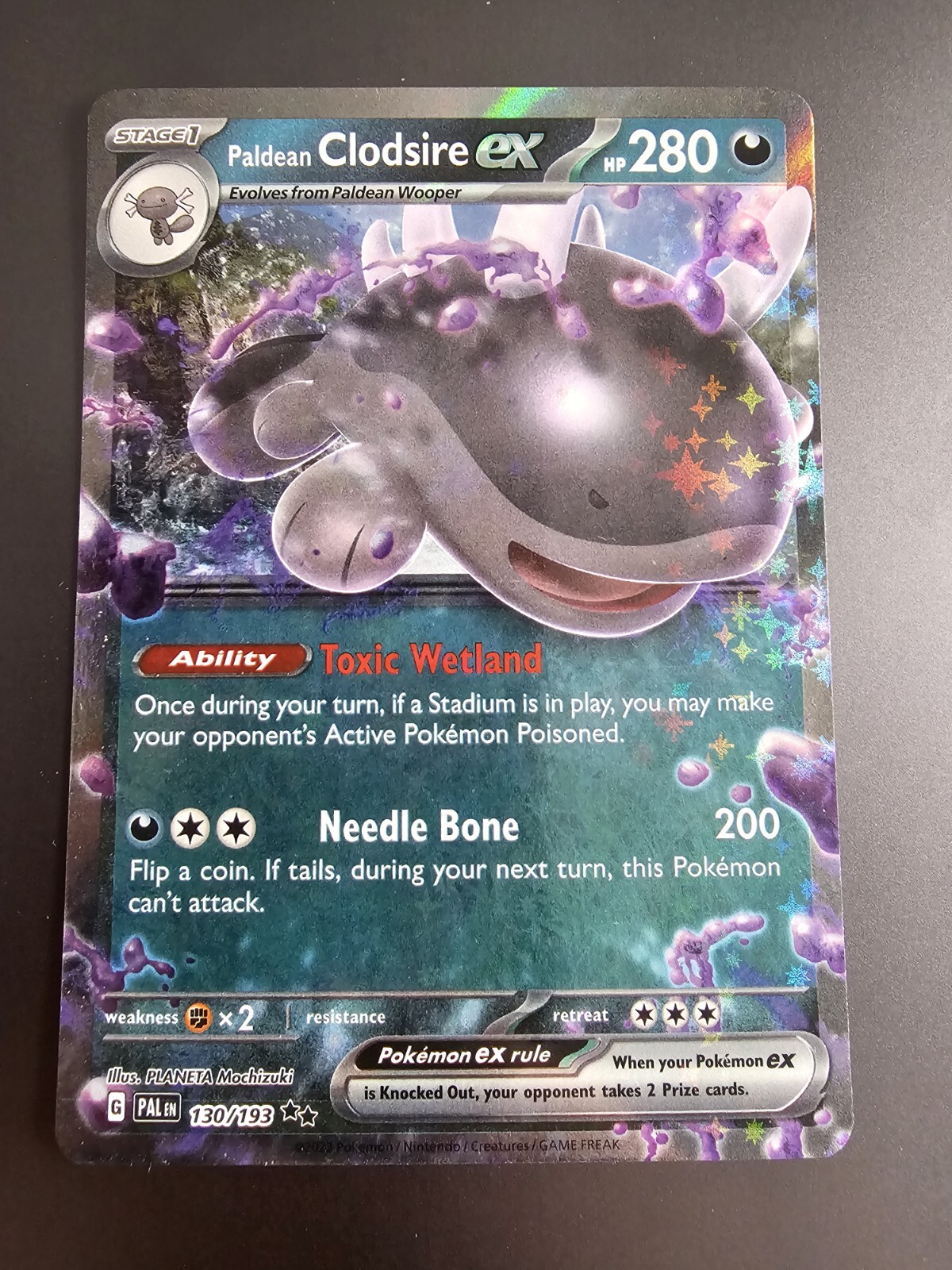 Paldean Clodsire ex 130/193 S&V Paldea Evolved Pokemon Card Ultra Rare Holo - Nm