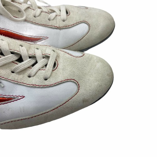 Tod's Sneakers Low Top Shoes Women's SZ US 9.5 EUR 39.5 White Cream Red Lace Up - Picture 8 of 11
