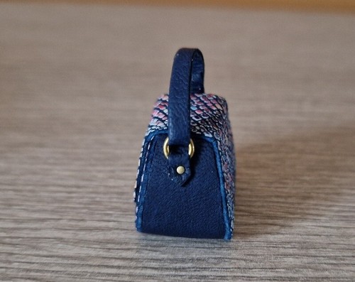 Sac à main miniature pour poupée ou sac de maitrise en cuir travail maroquinerie - Photo 3/3