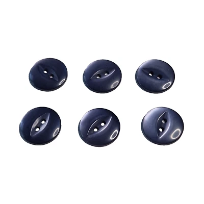 6 boutons gris 16 mm 2 trous ronds plats - couture artisanat - Photo 1/4