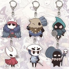 6PCS Hollow Knight Quirrel Hornet acrylic Pendant keychain Keyring Fans