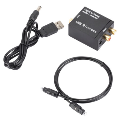 Digital to Analog Audio Converter Optical Fiber Toslink Coaxial Converter to 'j4