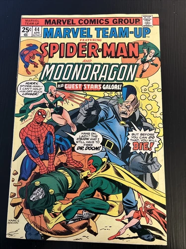 Marvel Team-Up #44 (1976) Vintage Spider-Man, Moondragon, Scarlet Witch, Vision!