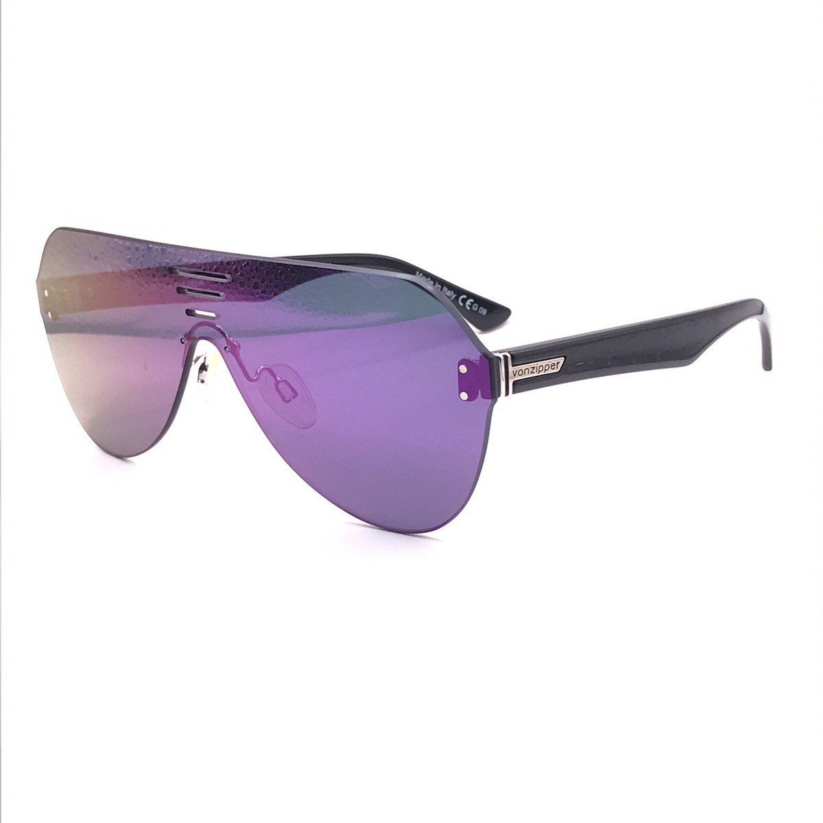 VonZipper ALT Farva Sunglasses Black Gloss / Flash Purple ALP | eBay