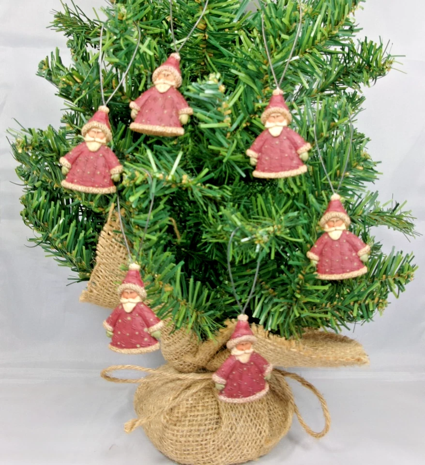 Juego de 6 mini adornos de Santa - Nuevo de Blossom Bucket #19661 Foto 2 de 4