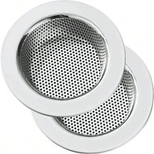 2 PCS 4.5" Kitchen Sink Strainer Stopper Stainless Steel Drain Basket Waste Plug