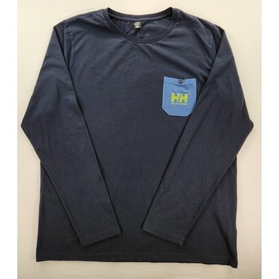 Helly Hansen Long Sleeve Pocket Tee 2XL Navy Blue Gorpcore Outdoor Shirt