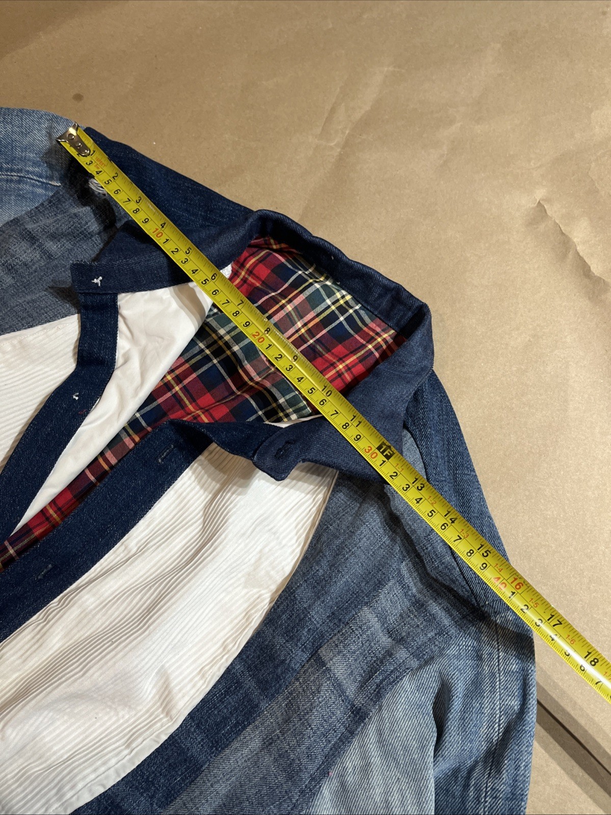 🔥🔥🔥Custom UpCycled Patchwork Plaid and Denim S… - image 10
