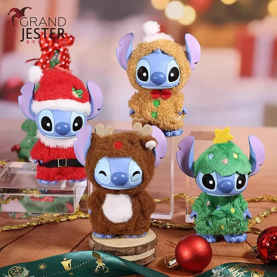 enesco Disney Stitch Christmas Outfit Series Plush Blind Box New - Image 3 of 4