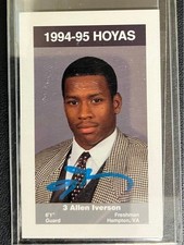 Allen Iverson Autographed Limited Edition Card Basketball Memorabilia Used
