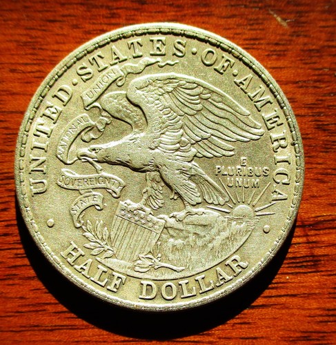 1918 ILLINOIS CLASSICCOMMEMORATIVE SILVER HALF DOLLAR. CIRCULATED, BETTER GRADE. - Picture 2 of 2