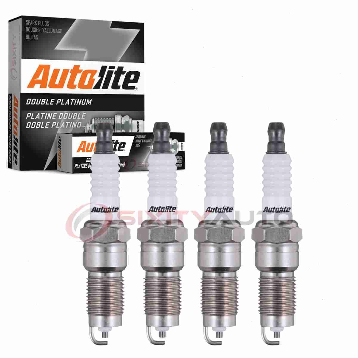 4 pc Autolite Double Platinum Spark Plugs for 1983-1986 Mercury Marquis 2.3L uq