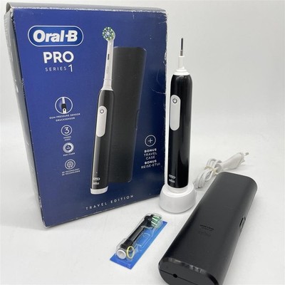 Oral-B Pro Series 1 Elektrische Zahnbürste, Schwarz, 1 3D-Reinigungsbürste, entf