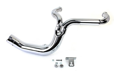 #ad FLT 2:1 Lake Style Exhaust System Chrome for Harley Evo Twin Cam 1995 2006 FLT $266.00