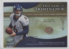 2009 Upper Deck Icons Decade of Dominance Gold 82/130 Jay Cutler #DD-CU 0d2