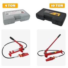 4/10 Ton Hydraulic Porta Power Jack Air Pump Lift Ram Auto Body Frame Repair Kit