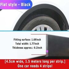 Car Wheel Arch Anti-Collision Strips Carbon Fiber Trim Fit Universal Vehicle Use
