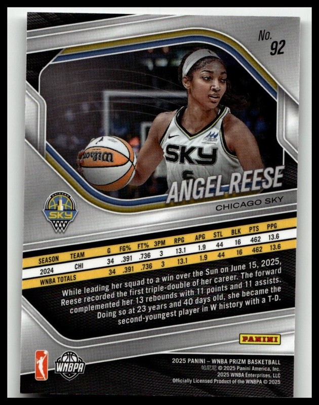 2025 Panini Prizm WNBA #92 Angel Reese