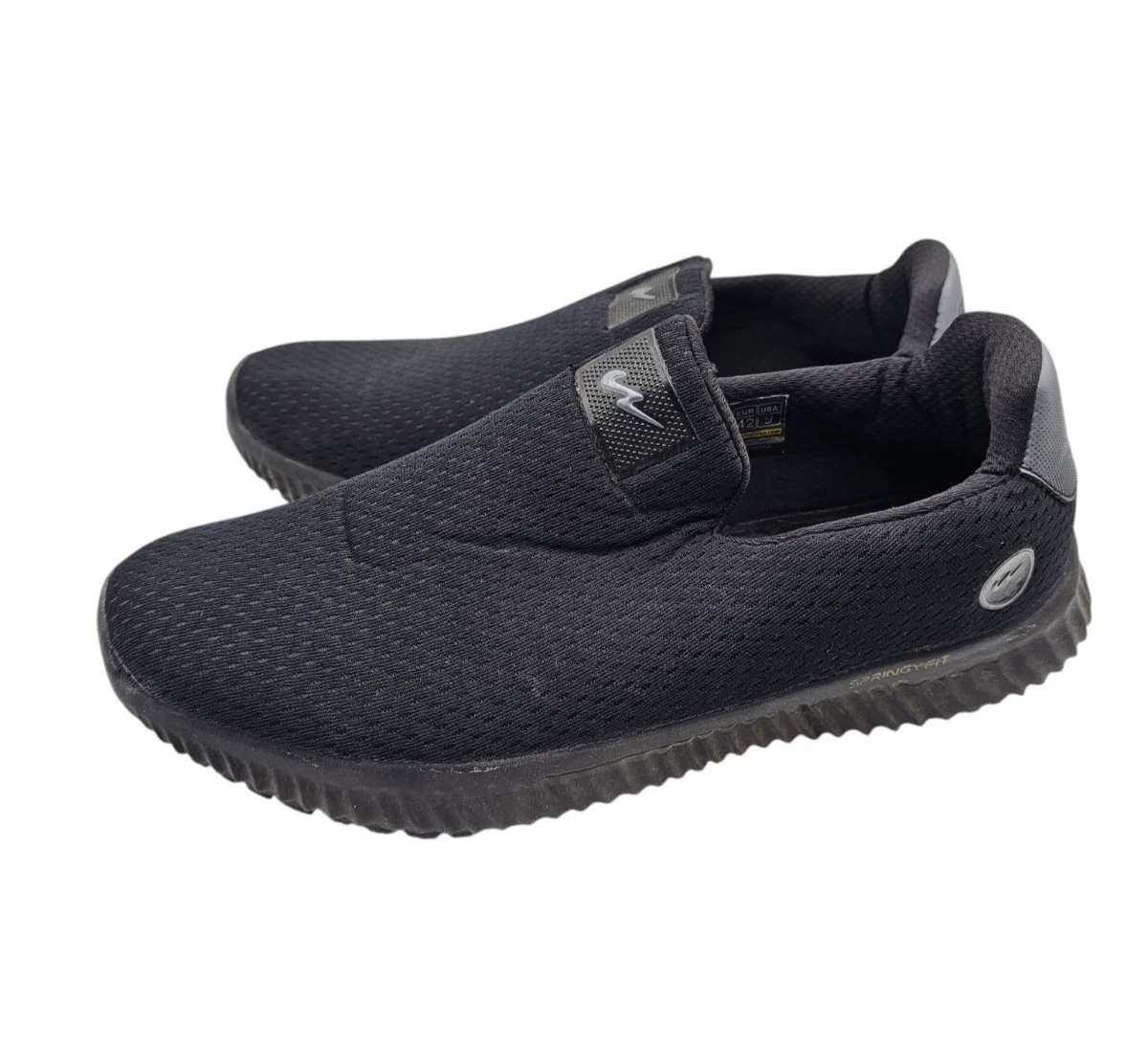 Campus Men's Sz 9 OXYFIT Walking Shoes breathable mesh Black