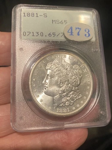 1881 S Morgan Silver Dollar PCGS MS65 Beautiful proof-like San Francisco Coin