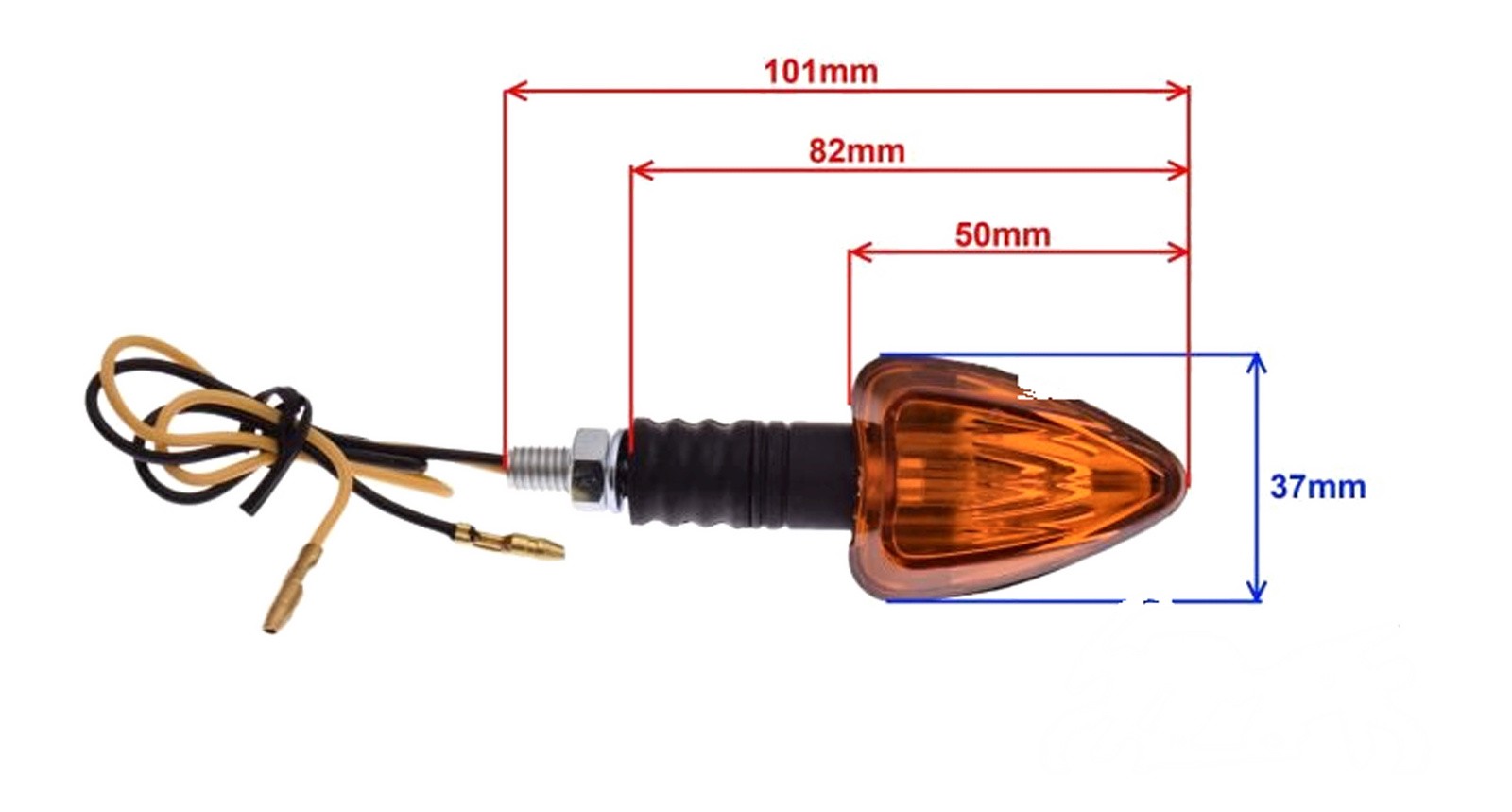 Clignotant cône POM Notch 12V10W feu signalisation moto