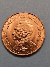 1981 🇦🇷 ARGENTINA 100 PESOS WORLD COIN KM85a ALMOST-UNC BRASS/STEEL FREE SHIP