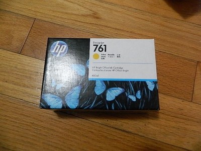2024 GENUINE HP #761 400ml Yellow Cartridge CM992A DesignJet T7100 FACTORY SEALE