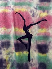 Dave Matthews Band Tour T Shirt Tie Dye Large Handmade DMB Cotton Fire dancer
