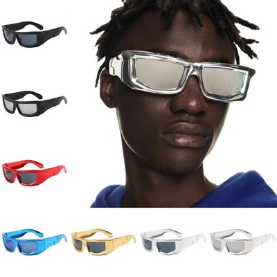 Steampunk Y2k Square Sunglasses Mens Women Fashion Outdoor Shades Glasses UV400