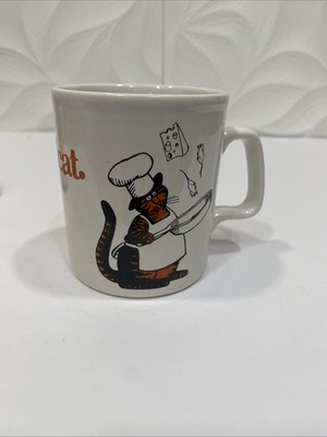 Vtg 1979 B Kliban Chef Cat Grilling Mice and Cheese Coffee Mug England