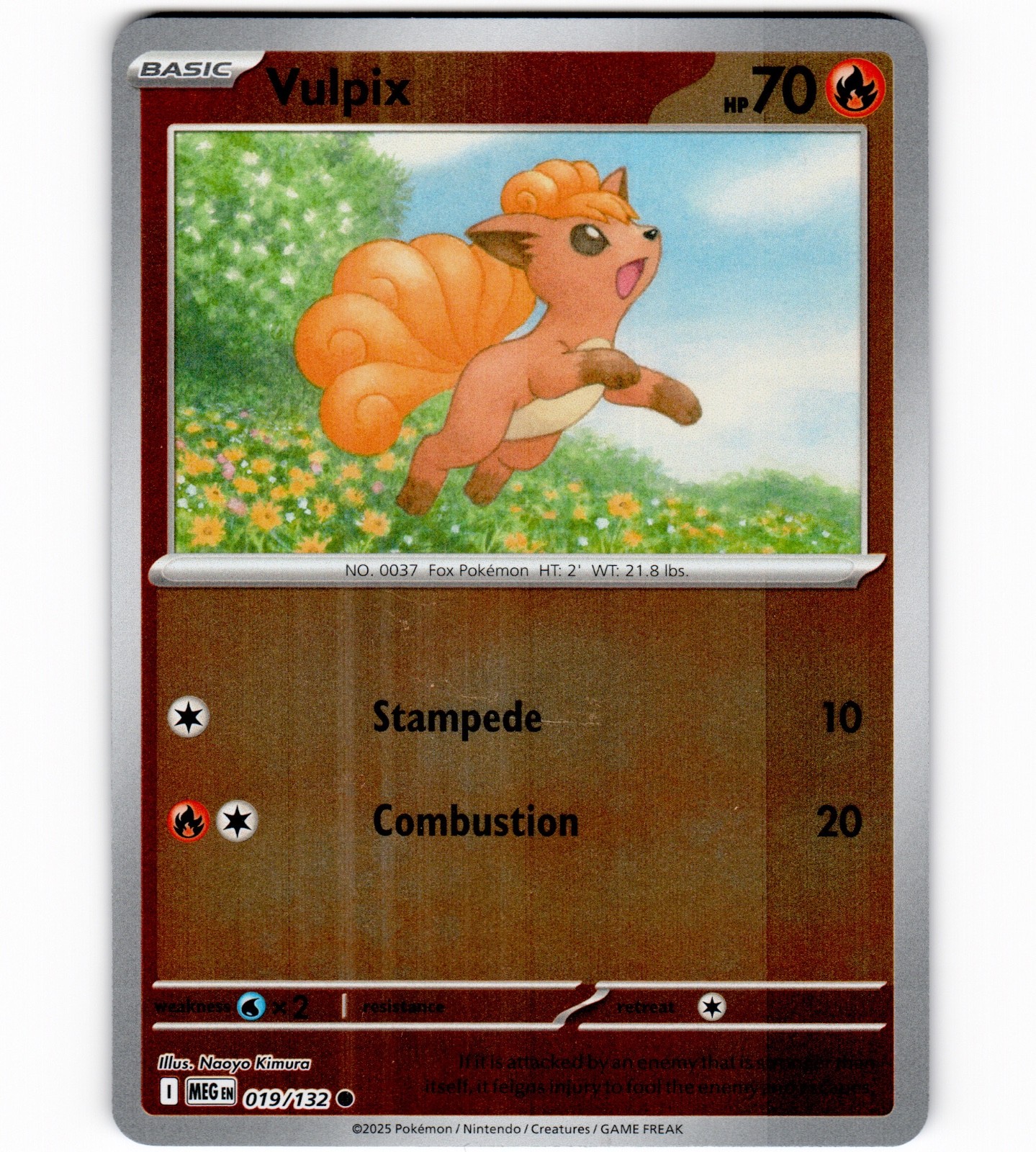 Vulpix - 019/132 ME01: Mega Evolution Common Reverse Holo NM