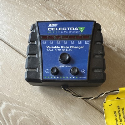 E-Flite Celectra Li-Po Variable Rate Charger 1 Cell 3.7V DC NO Wall Adapter
