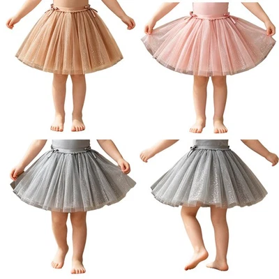Mädchen Skorts Prinzessin Röcke Tanzbekleidung Tüllrock Bühne Geschichtet Rave - Bild 1 von 3