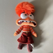 Disney Pixar Inside Out 2 Anxiety 10  Plush Orange Talk it Out Tested Works EUC