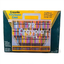RARE SEALED VINTAGE Crayola 72 Crayons Portable Plastic Storage Case 7740 - 1990