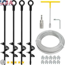 Heavy Duty Ground Anchor Kit Trampolines Tents 18 inch Secure Stability New