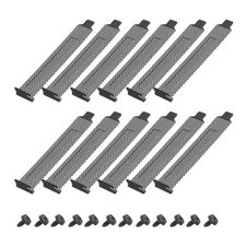 12PCS Black PCI Slot Cover Dust Filter Ventilation Deflector with Mesh
