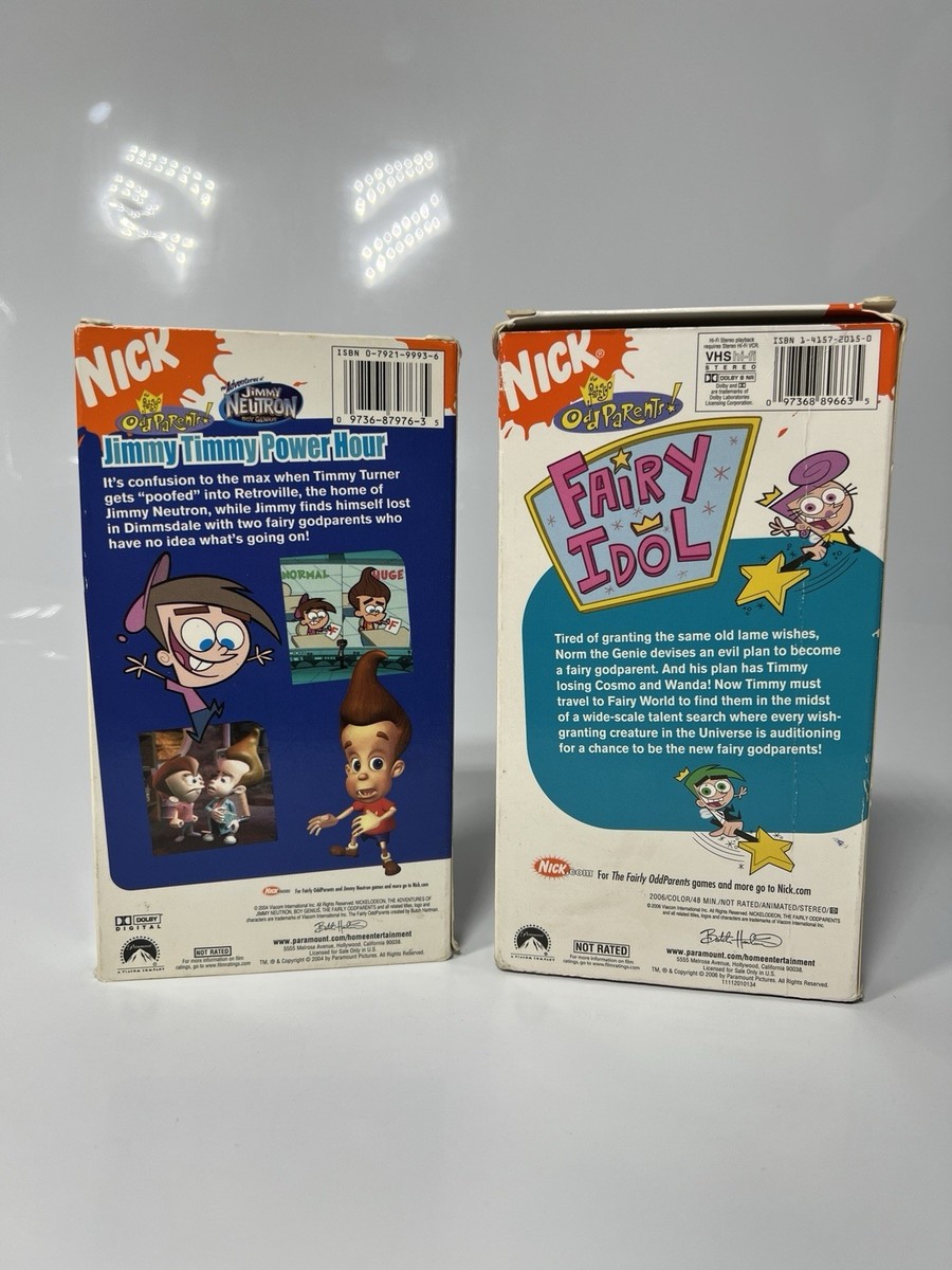 Nickelodeon The Fairly Odd Parents Fairy Idol VHS 2006 + Jimmy