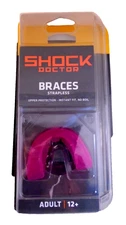 Shock Doctor Pink Braces Strapless For Ages 12+ Upper Protection, Instant Fit