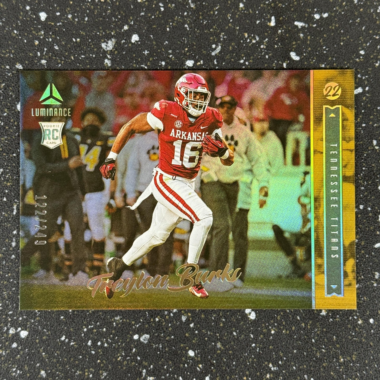 RARE Treylon Burks Rookie RC #/249 GOLD 2022 Panini Luminance #191 Titans