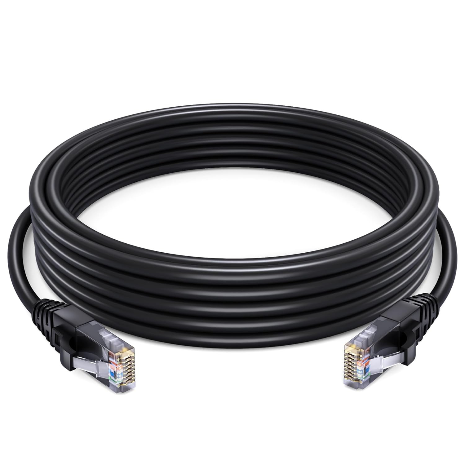 Ethernet Cable 10 Ft CAT6 High Speed Internet Network LAN Cable Cord, Outdoor Wa-image