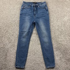 Judy Blue Jeans Women 13/31 Skinny Fit High Rise Medium Wash Blue Denim Boho