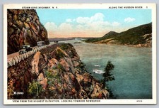 Storm King Highway by the Hudson River by Newburgh New York Unposted Post Card