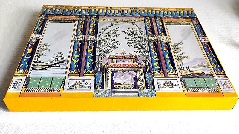 SHANGHAI TANG  -  VINTAGE - CORK BACKED PLACEMATS - CHINOISERIE  - SET OF SIX!