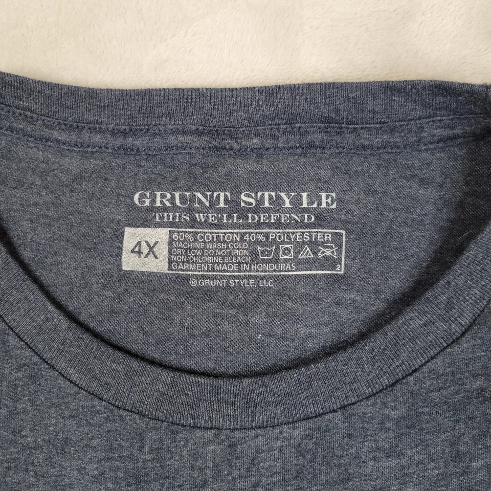 Camiseta Estilo Grunt Hombres XXXXL Patriota Militar Táctico Veterano 2A USA Pride 529 Foto 3 de 4