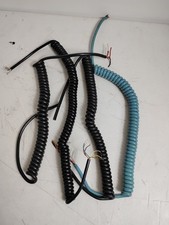 Lot 4 CB Radio Cords Blue/Black Fat Variation of Wires Lot B
