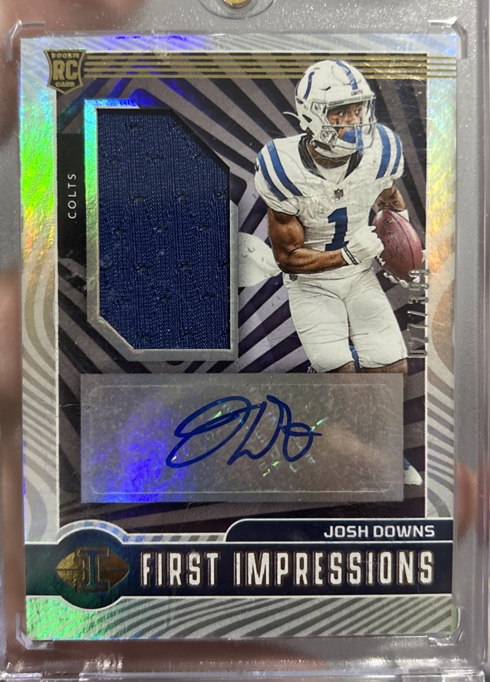 2023 Illusions Football Josh Downs First Impressions Rookie Jersey Auto /399