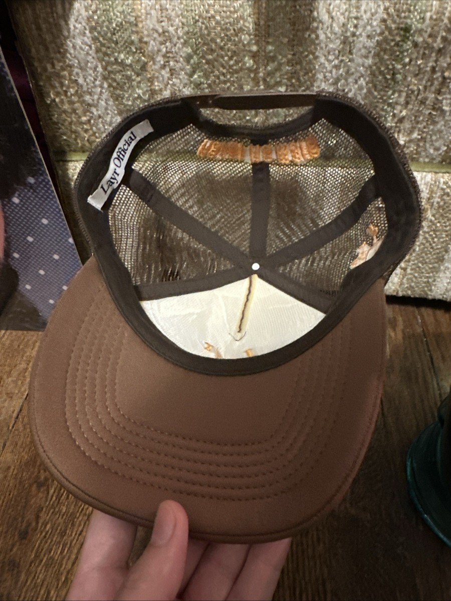 Layr Official Never No More Duck Hunting Snapback Trucker Mesh Hat Cap Brown View 6